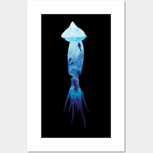 Squid Landscape Posters and Art